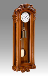 Regulator Clock-Vienna Clock 430_1 walnut, Westminster Mechanism on rod gong